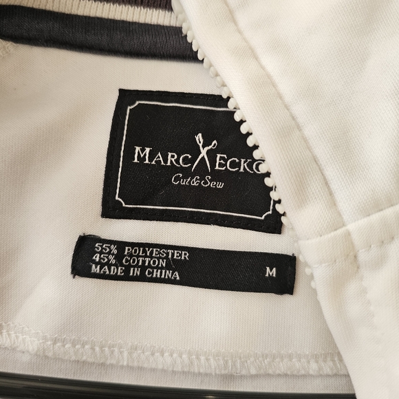 Marc Ecko Cut & Sew White Vintage Jacket SZ Med - Picture 4 of 6